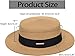 Women Beach Straw Sun Hat - Summer Classic Boater Sun Hat Panama Short Brim Fedora for Party Travel(S/M)