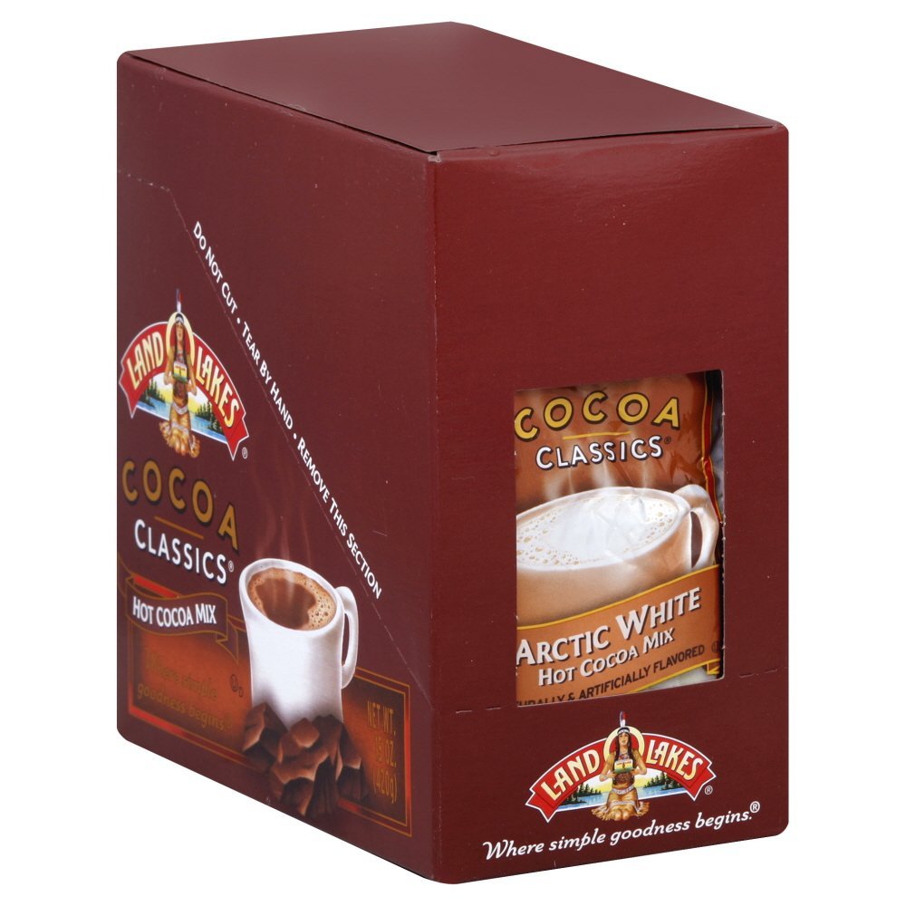 Land O Lakes Cocoa Classics, Arctic White Hot Cocoa Mix, 1.25-Ounce Packets (Pack of 12)
