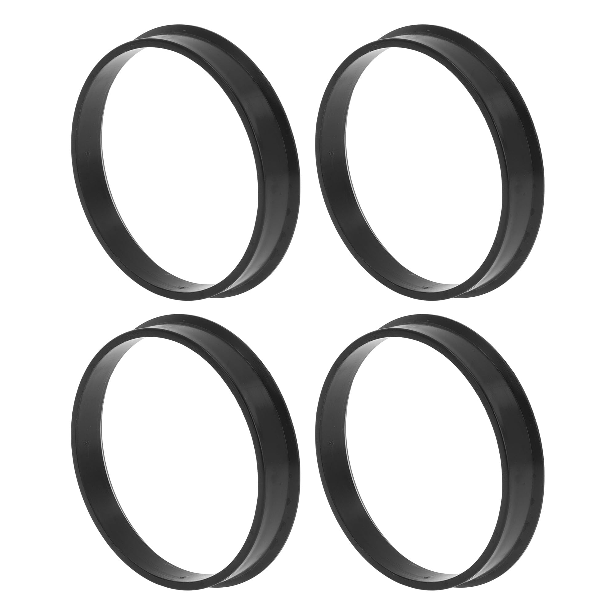 A ABSOPRO Anelli Centrici del Mozzo della Ruota dell'Auto Anelli OD 58.1mm a ID 54.1mm Mozzo Centrale delle Ruote Anelli di Smorzamento dell'Albero del Mozzo in Policarbonato Nero 4 Pezzi
