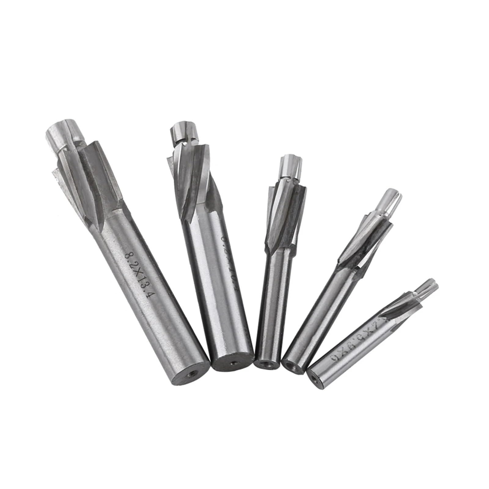 Juego de 5 brocas avellanadoras for ranurar, M3, M4, M5, M6 y M8 Para taladro de banco