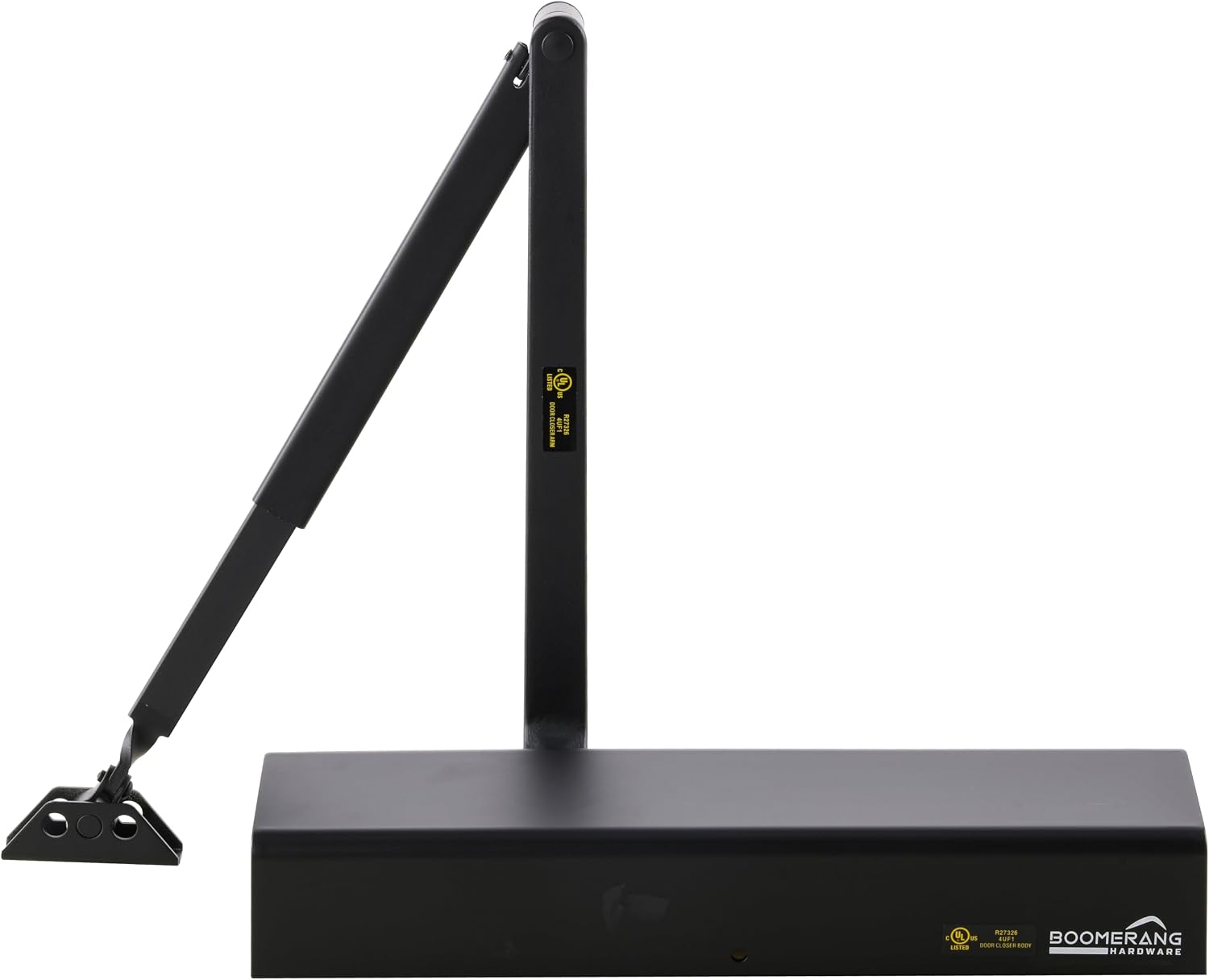 Boomerang D8016 Heavy-Duty Designer Auto Commercial Door Closer | Multiple Mount Options, Door Closer for High Traffic Areas, ADA & UL 3 Hour Fire Rated, Matte Black (US19)