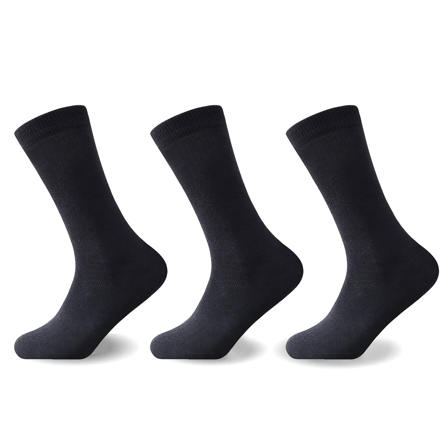 Socksation Men's Black Lycra Cotton Rich Man Socks Suitable For Formal Casual Home Office Wear Socks Uk Size 6-11, Eur Size 39-45 - (12 Pairs)
