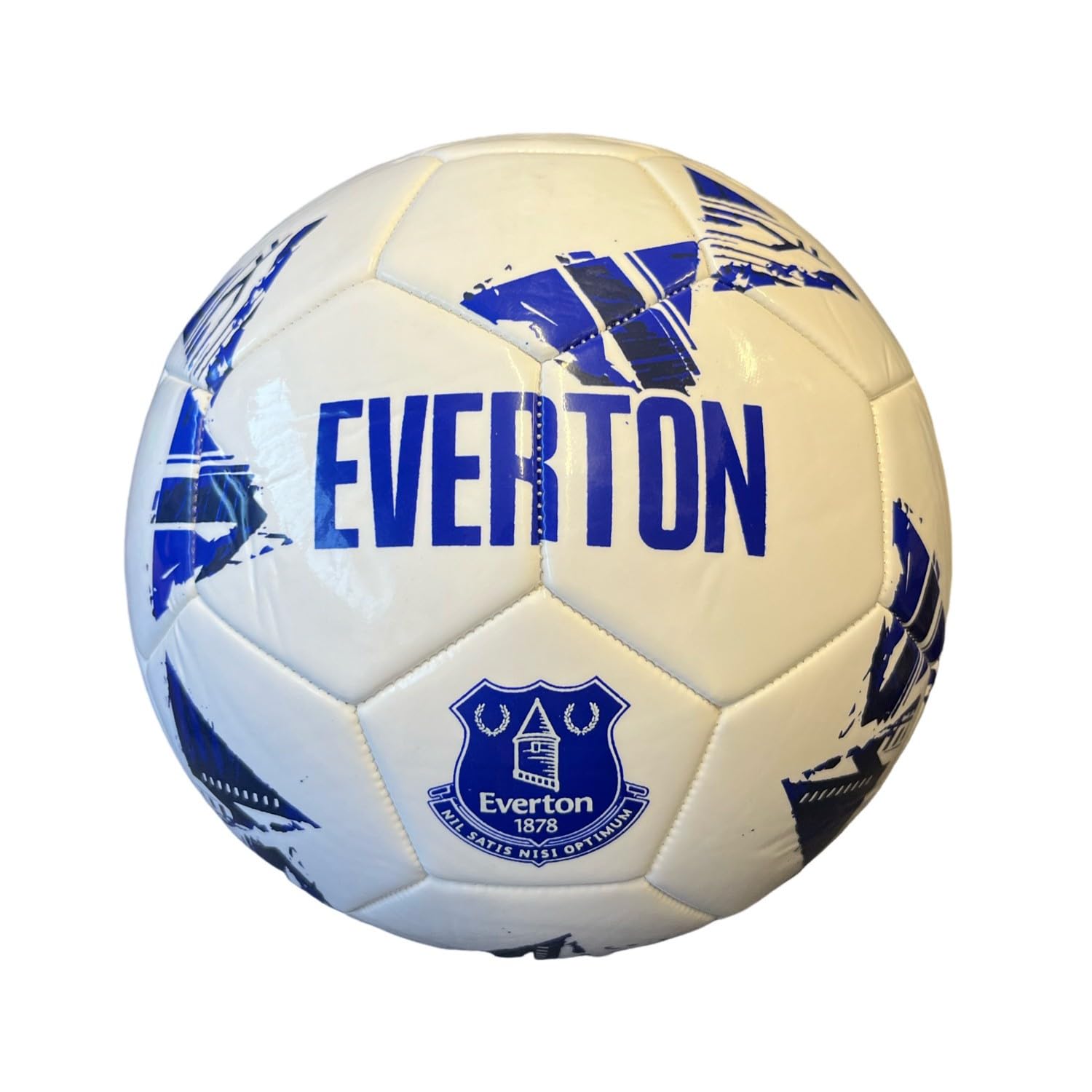 Everton Football Club Official Size 5 Text White & Blue Football