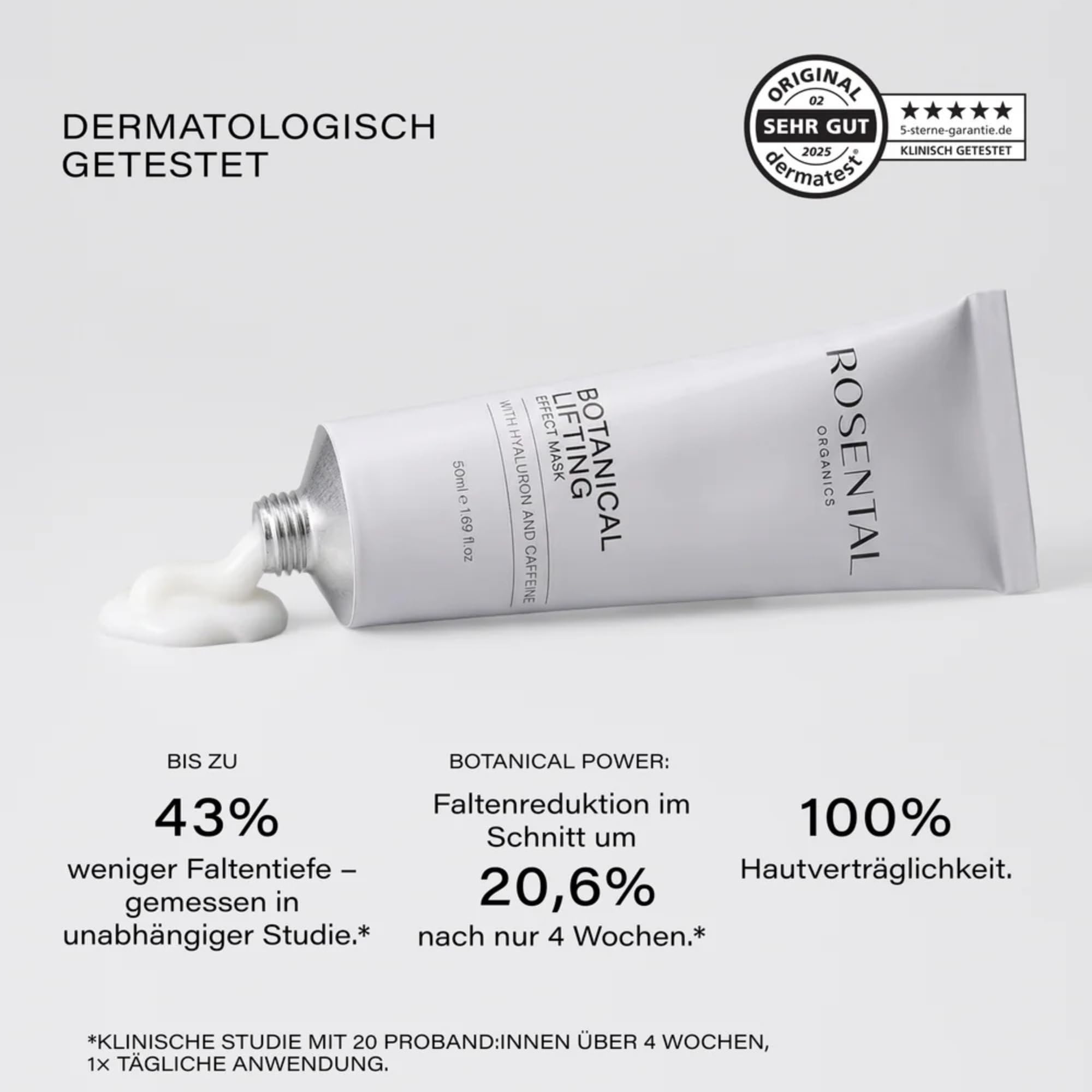 Rosental Microneedling Lifting Effect Set – Gesichtspflege Set mit Microneedling Effect Treatment 30 ml, Lifting Serum 30 ml & Maske 50 ml – für ein glatter wirkendes Hautbild