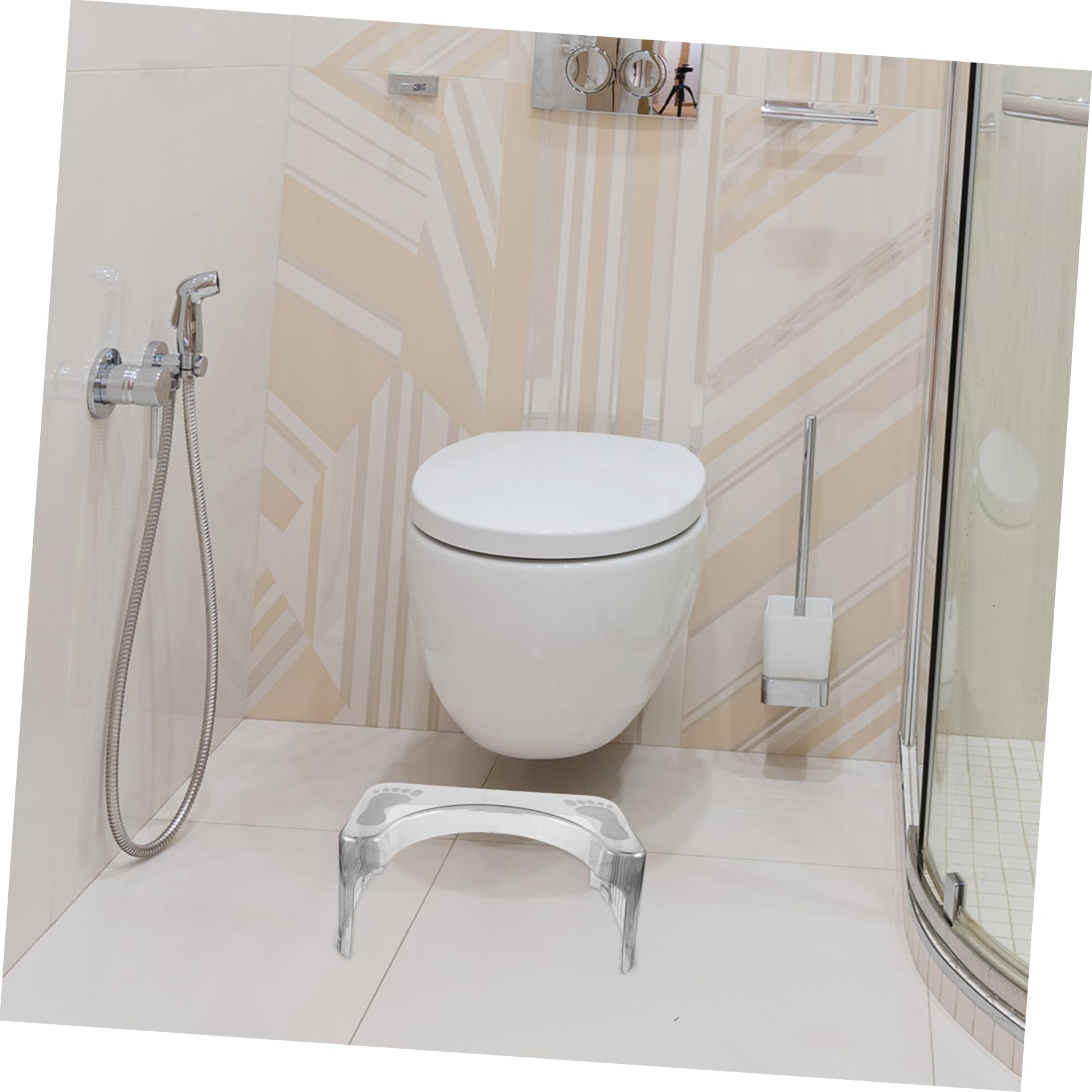 Rutschfester Badezimmer Toilettenhocker für Kinder Kunststoff Anti Rollover ohne Grate als Hocker zum Schuhewechseln
