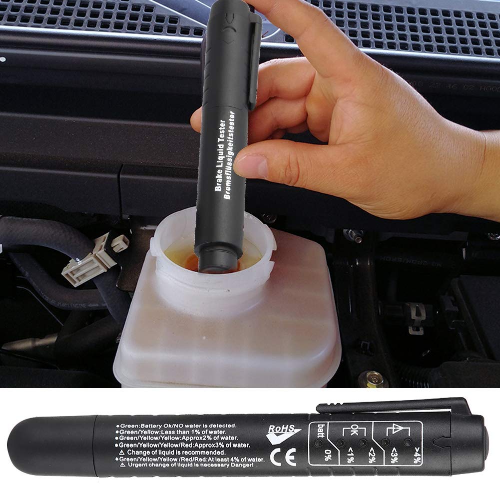 Liquido Freni Tester per liquidi freni Tester per liquidi Automotive Liquido Freni Detector Olio di Prova della Penna freni Penna 5 Indicatore LED per auto Strumento di prova per