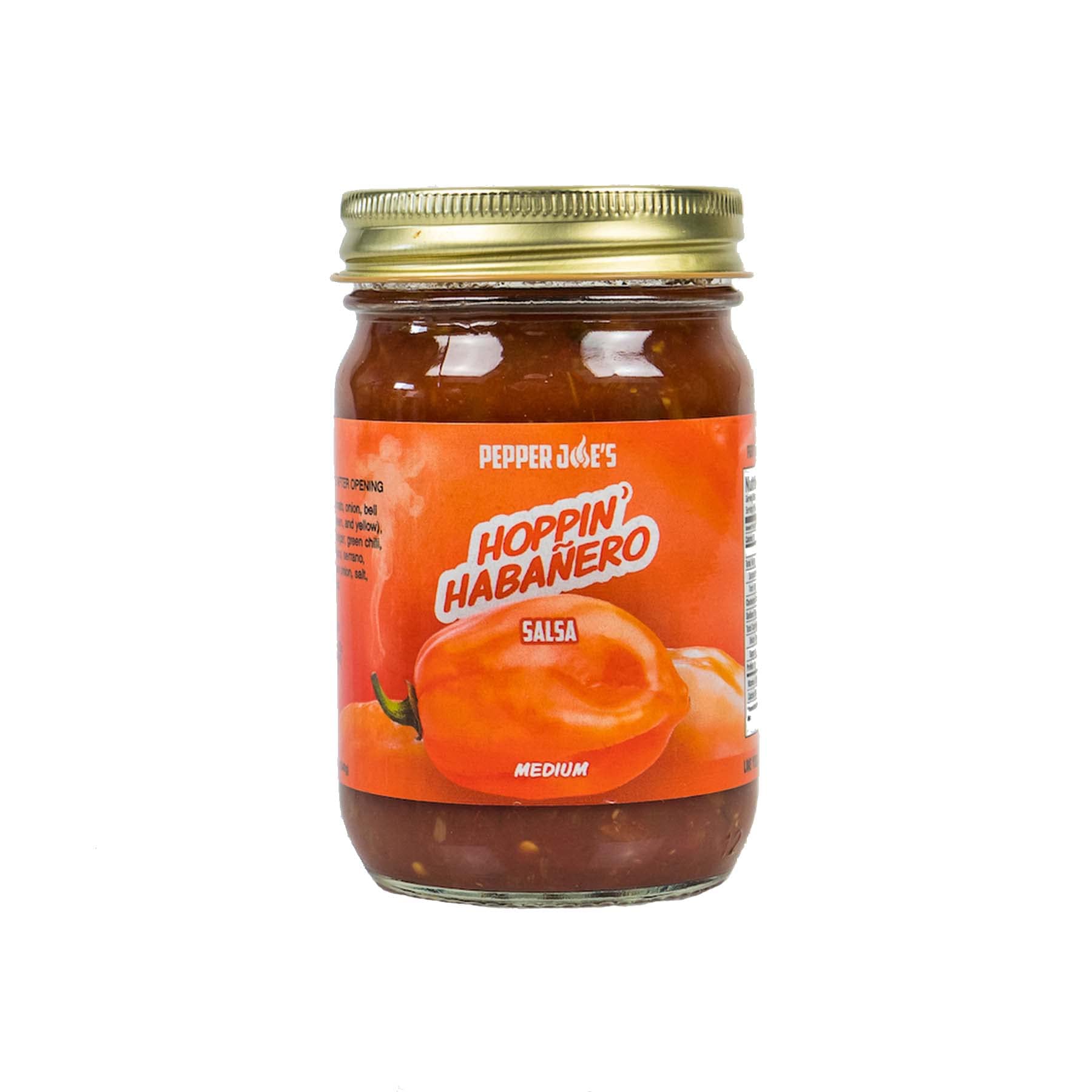 Pepper Joe’s Fiery Habanero Salsa – Gourmet Spicy Roasted Habanero Salsa with Fresh Peppers – 12 Ounce Jar of Hot Salsa
