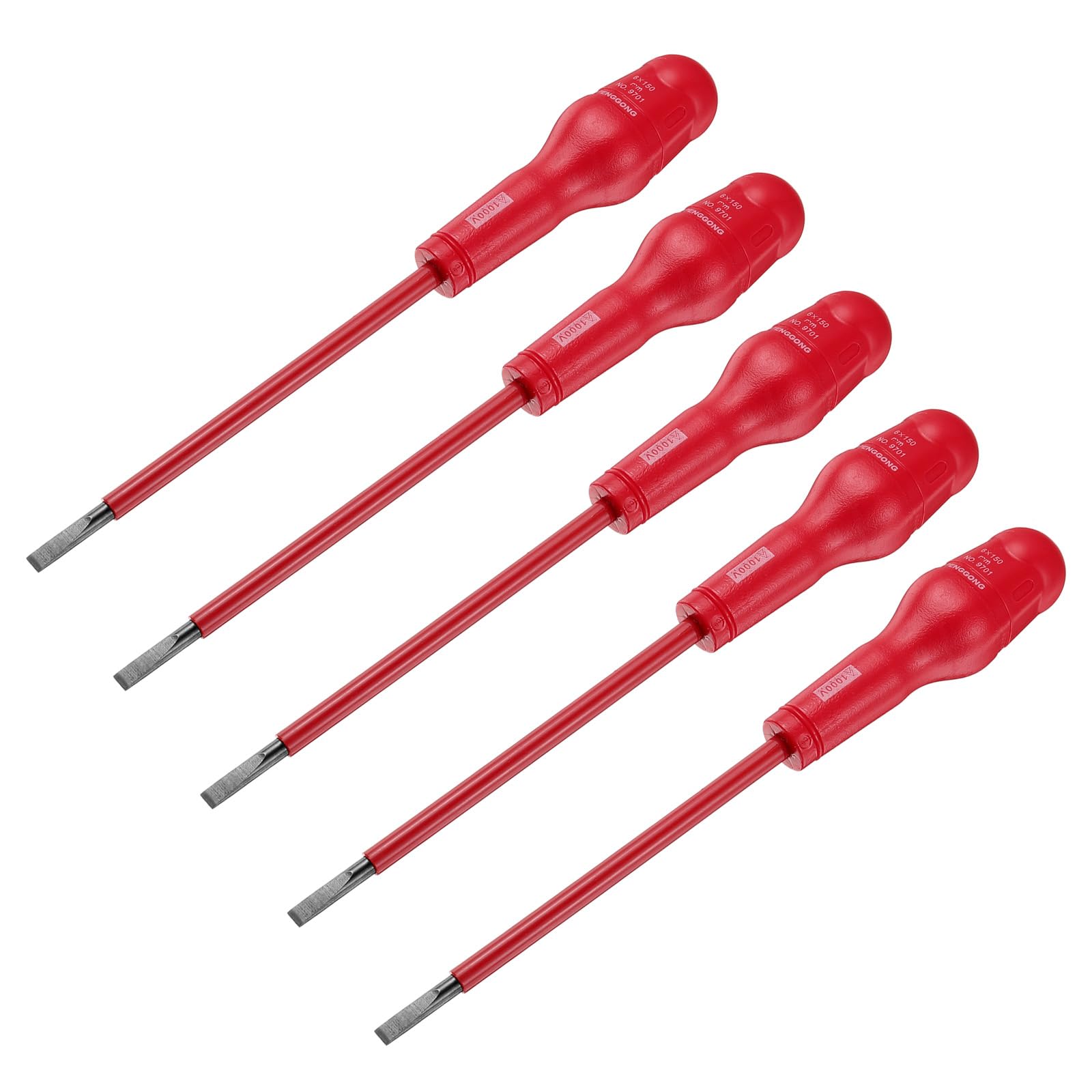 Tournevis d électricien isolé 1000V fente 6mm évite les chocs électriques et perte de vis