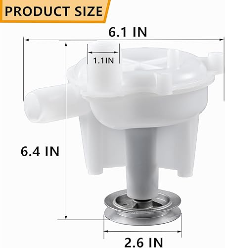 Miniatura 2 de 202203 Bomba de drenaje de arandela  Reemplazo para lavadoras Whirlpool Maytag KitchenAid Kenmore Reemplaza Parte 2022030 WP6-2022030VP 202204