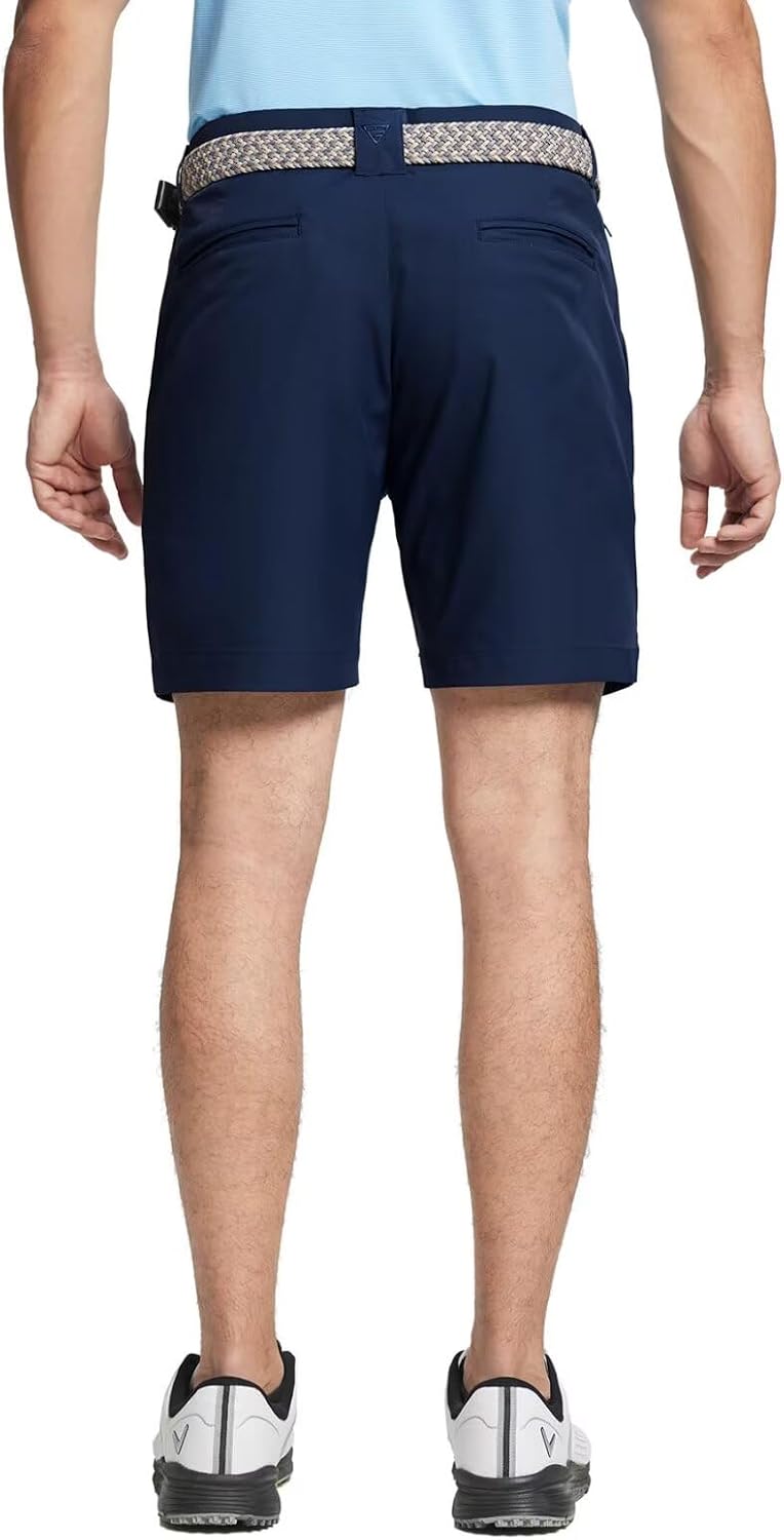 M MAELREG Golf Shorts Men 7 inch 9 inch Quick Dry Stretch Waist Moisture Wicking Water-Repellent Flat Front Flex Mens Shorts - Image 3