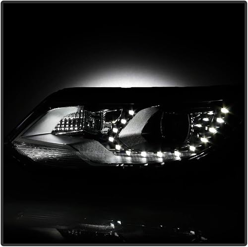 Miniatura 6 de ACANII - Para modelo halógeno solamente 2012-2018 Volkswagen Tiguan LED Bar Proyector Faros Faros Montaje Izquierdo+Derecho