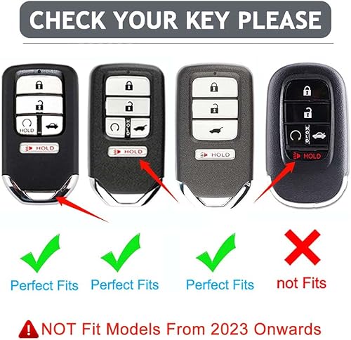 Miniatura 10 de Funda para llavero Honda Premium Soft TPU Protección completa para llavero Accord Civic CRV Pilot Passport, Talla D-negro