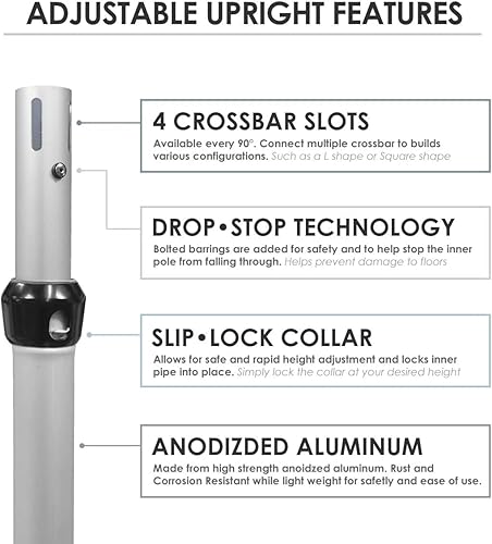 Miniatura 3 de Soporte de fondo portátil resistente para tuberías y cortinas, marco de metal ADJ y base de metal pesado para bodas, fiestas de cumpleaños, telón de