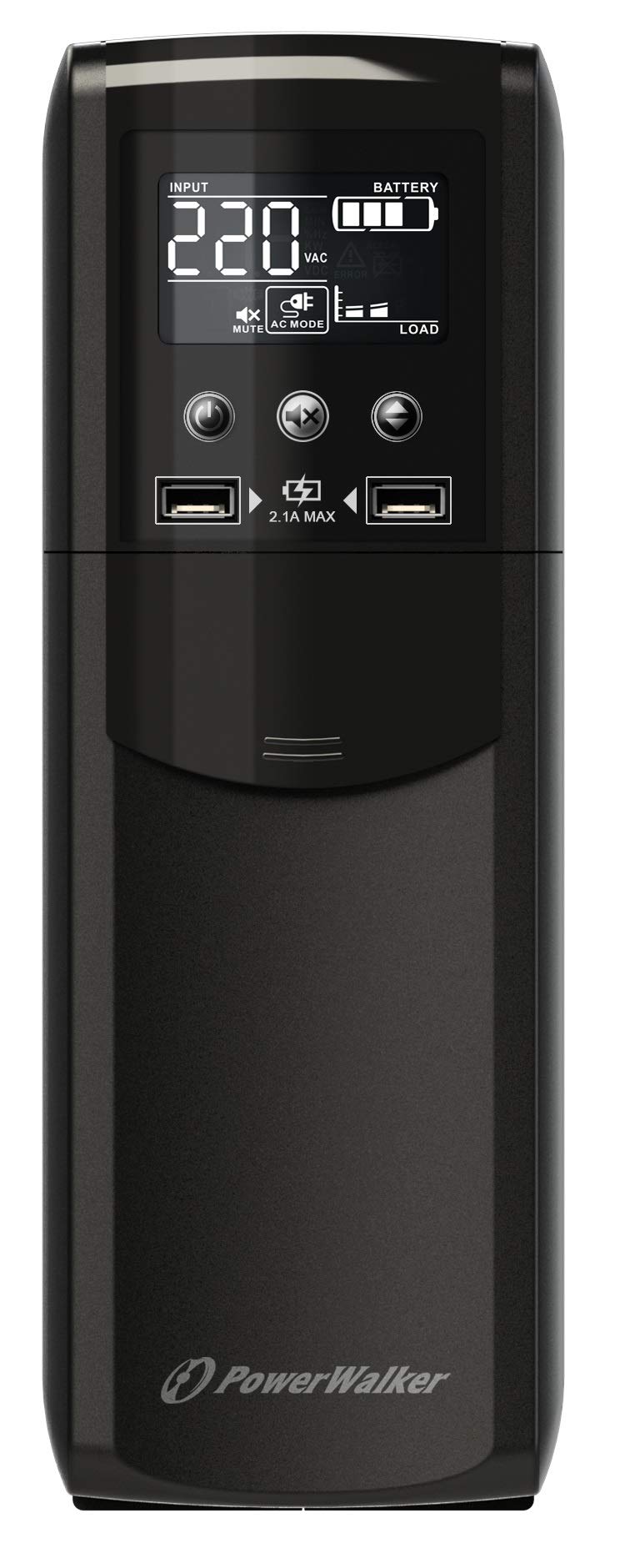 PowerWalker VI 800 CSW FR UPS 800VA/480W Line Interact, 10121116 (UPS 800VA/480W Line Interact. Pure Sine Wave, HID Driver, USB Charging Ports)