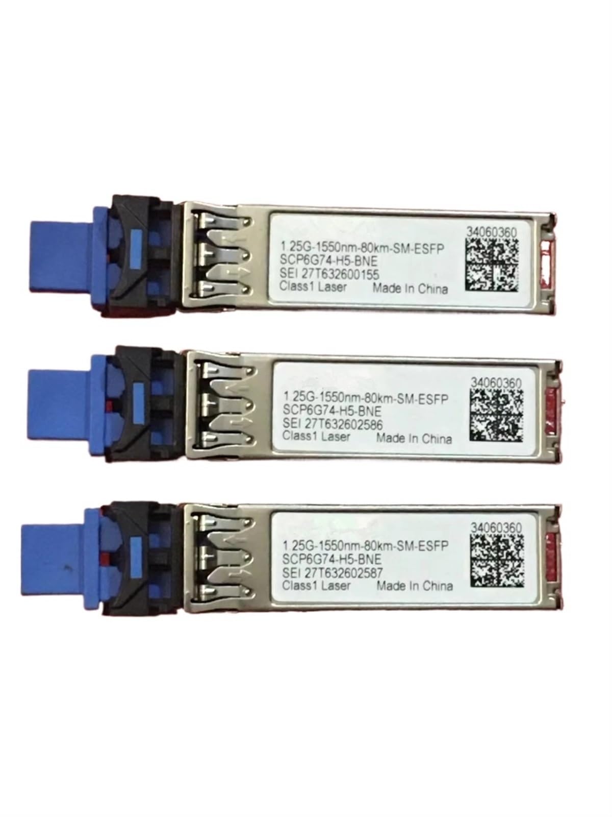 1.25G 80km Gigabitowy transceiver światłowodowy HW 34060360 1.25G-1550nm-80km-SM-ESFP RTXM191-502 454001 LTD1519-BC+ 80KM przełącznik optyczny