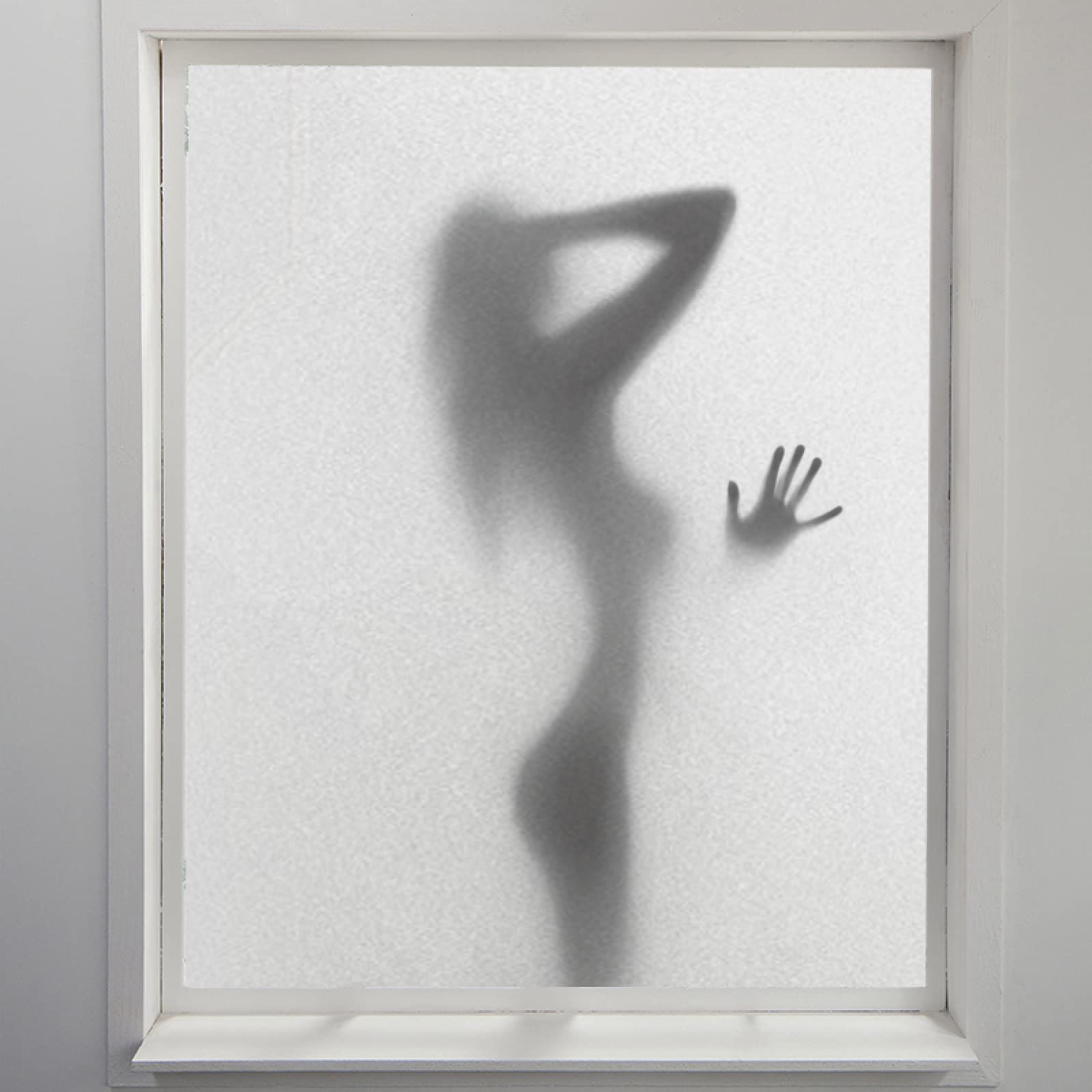 Window Film Privacy 60x200cm Beauty Privacy Film For Glass Windows,Blackout Window Film Self-Adhesive,Window Frosting Film For Home Office Bathroom Bedroom,Opaque Window Film