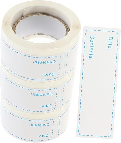 Miniatura 8 de Abaodam 12 Rolls Self-Adhesive Label Dissolvable Food Labels Pantry Labels for Containers Food Date Sticker Freezer Paper Food Preparation Days