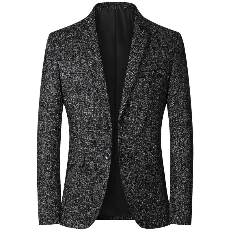 Men V-Neck Single-Breasted Suit Jacket Slim Dress Coats Blazers Male Casual Tops3