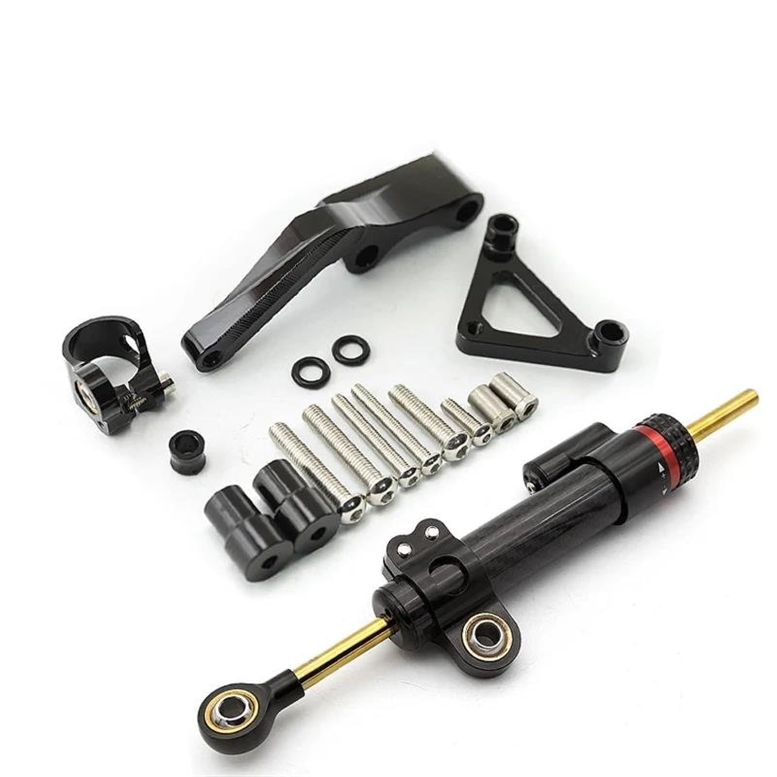 Stabilizzatori Stabilizzatore Ammortizzatore di Sterzo per Moto in Fibra di Carbonio per Ducati Monster 696 Kit Staffa di Montaggio per Stabilizzazione del Controllo dello Sterzo Parte(X-6)