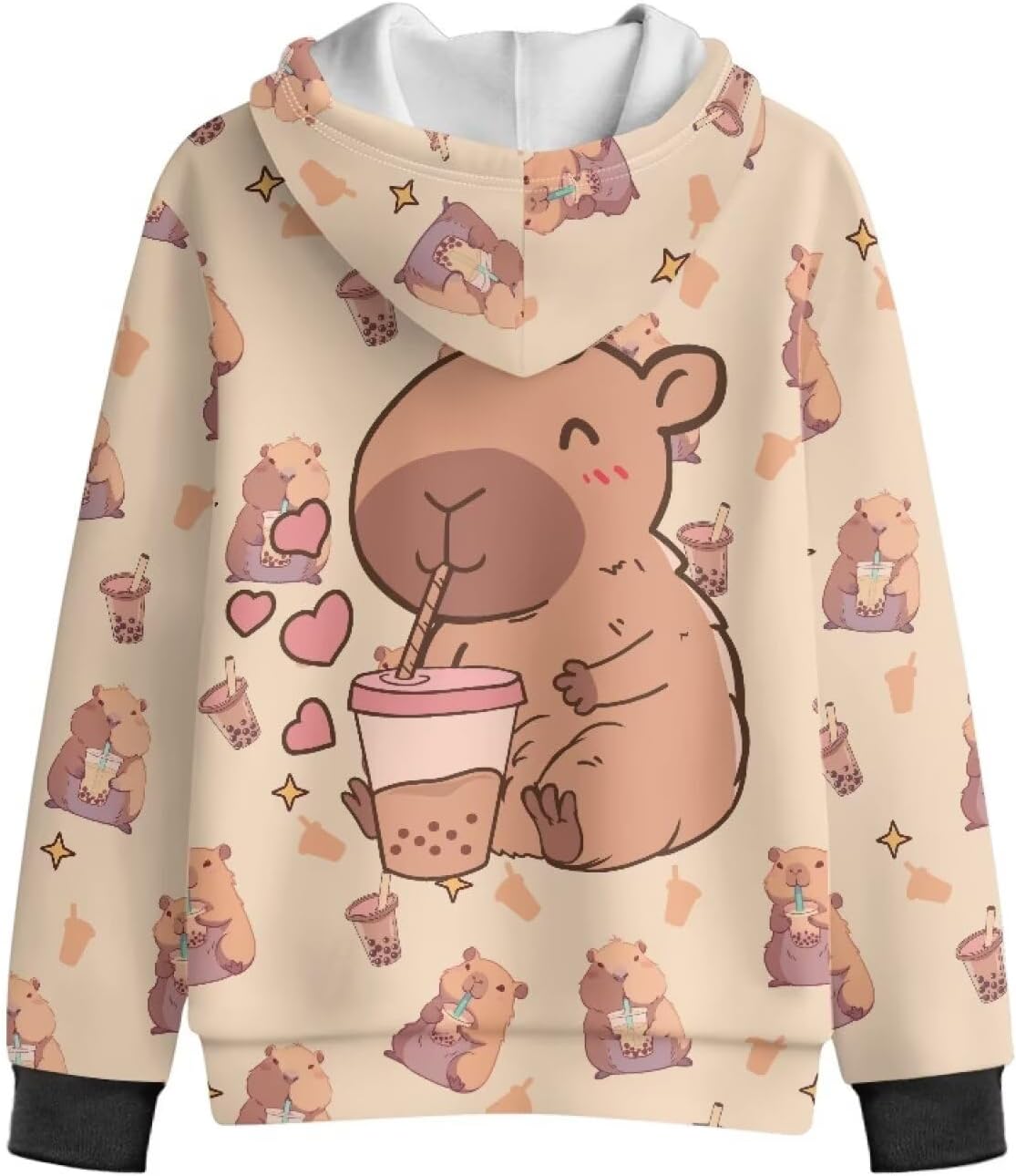 Girls Zip Up Fleece Hoodie 3D Printed Hooded Sweatshirt Hoody Coat with Pocket 6-16 Years