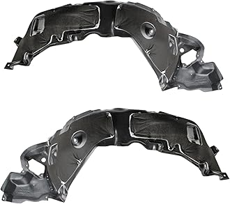 TRQ Front Inner Fender Liner Set Compatible with 2006-2008 Lexus IS250 IS350 LX1250112 LX1251112
