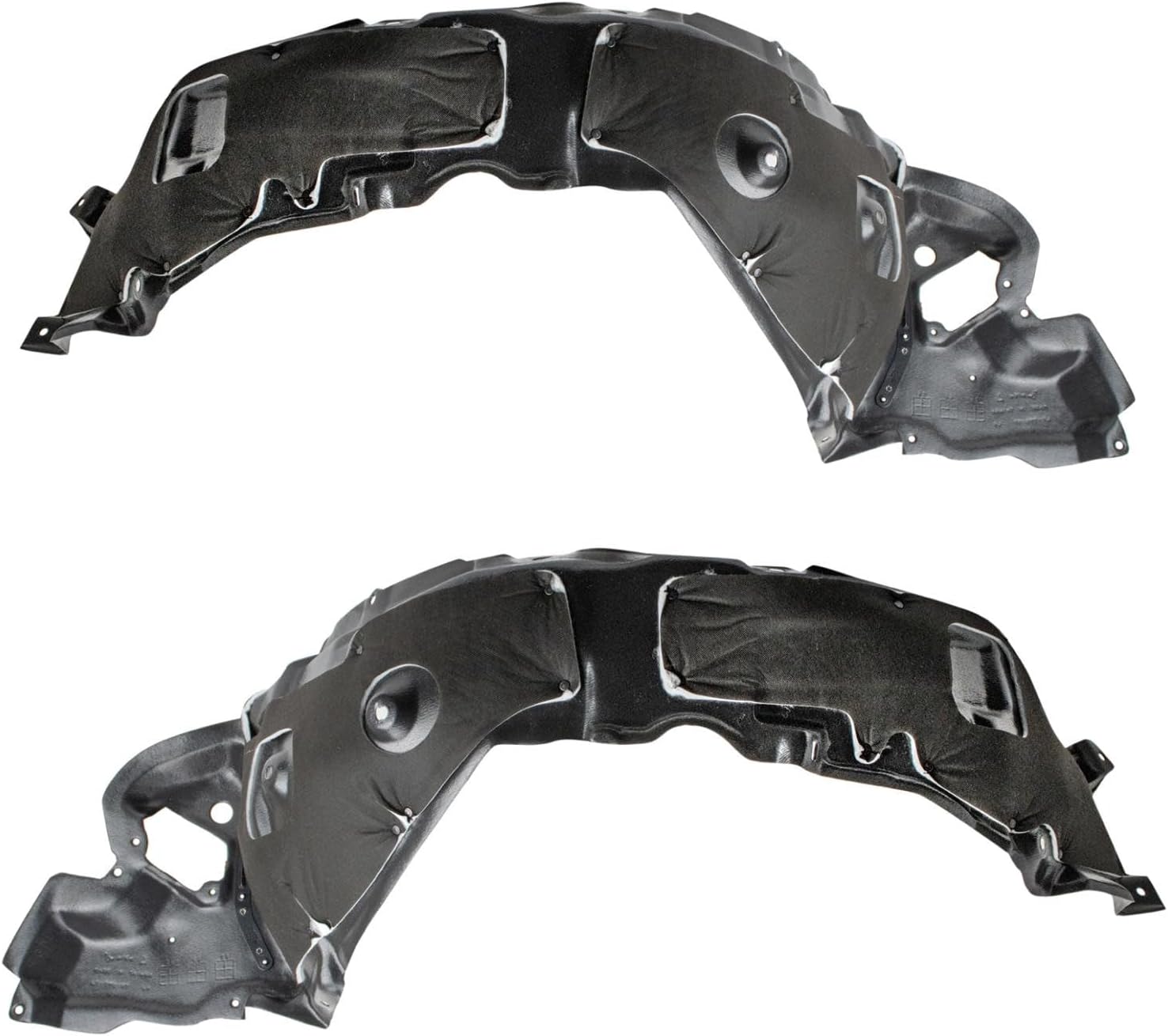 TRQ Front Driver and Passenger Side Inner Fender Liner Set Compatible with 2006-2008 Lexus IS250 IS350