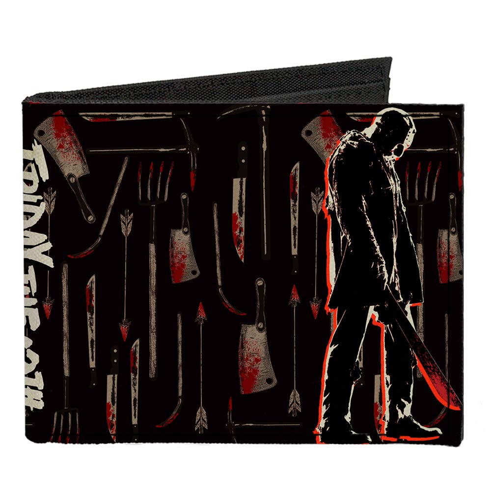 Buckle-Down mens Buckle-down Bifold Friday the 13th Jason Wallet, Friday Jason, 4.0 x 3.5 US