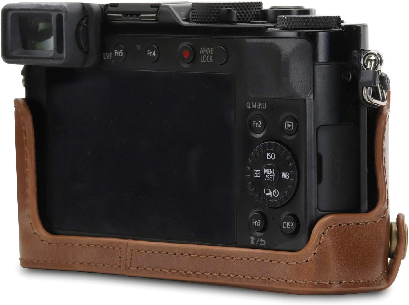 Megagear MG1564 Panasonic Lumix Dc-Lx100 Iı Ever Ready Genuine Leather Camera Half Case And Strap - Brown