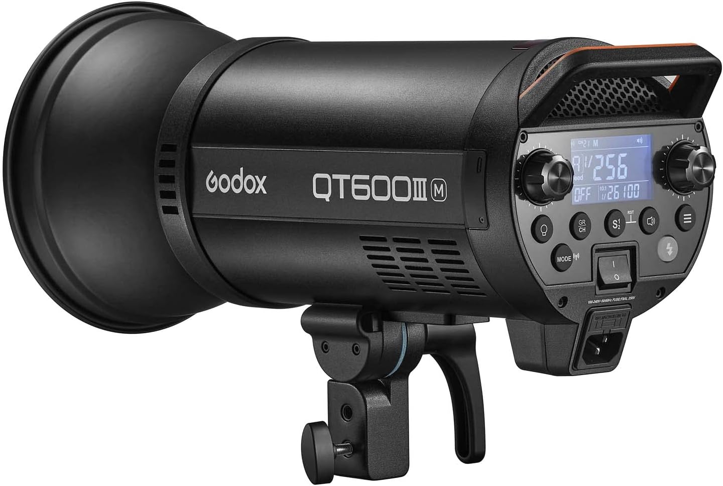 GODOX QT600IIIM Studio Strobe Flash Light 600W GN76 1/8000s High Speed Sync Photography Lighting Built in 2.4G Wirless System 40W LED Modeling Bulb LCD Panel with M/Multi/HSS Flash Mode