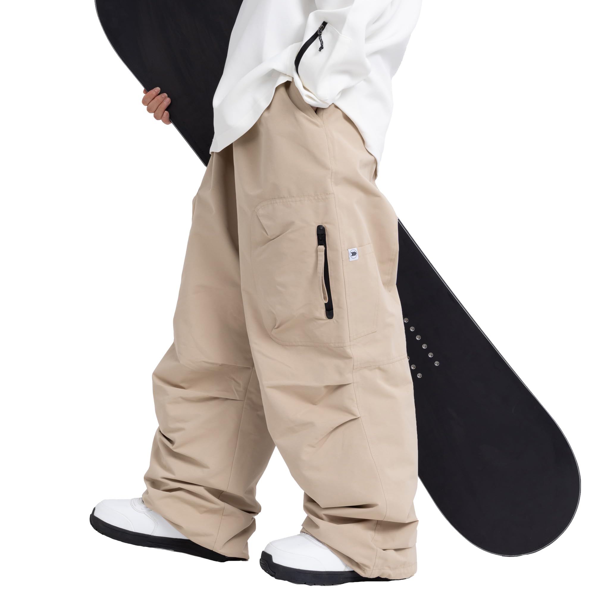 SNOWVERB Damen Herren Baggy Ski Isolierte Hose Wasserdicht Cargo Schneehose Snowboard Outdoor Wanderhose Wintersport
