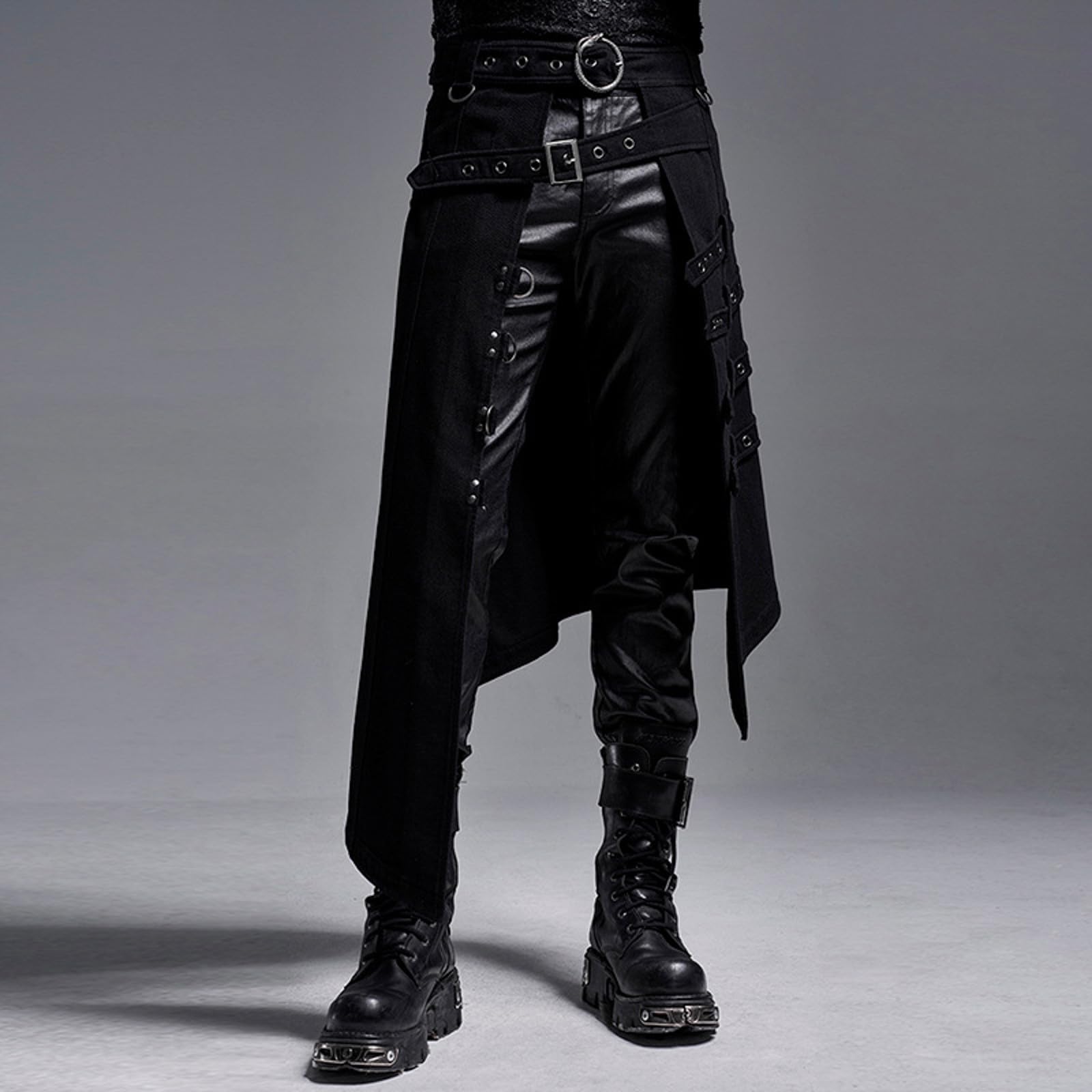 Pantalon de jogging pour homme - Tendance - Rock Punk Ashes - Gothique - Asymétrique - Punk