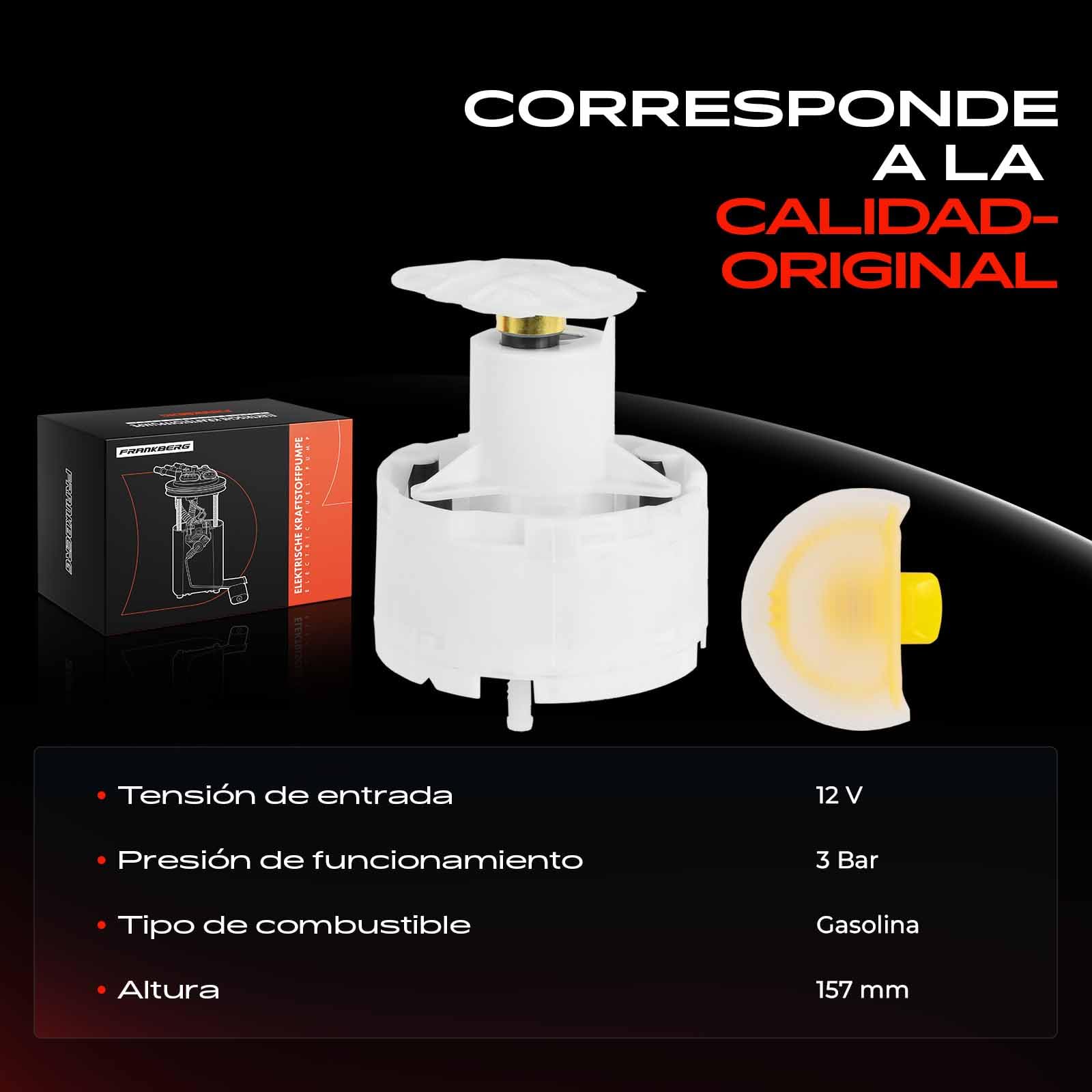 Frankberg Bomba de combustible bomba de gasolina kit de depósito de | sin sensor de presión; 8D0906089; Compatible con: A4 Avant 8D5, A4 8D2, A4 Avant 8D5 B5