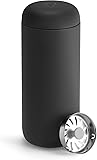 Fellow 16 oz Carter Move Travel Mug - Vacuum-Insulated Stainless Steel Travel Coffee Mug - Coffee Tumbler with Ceramic Interior and Splash Guard - Matte Black Move Matte Black
