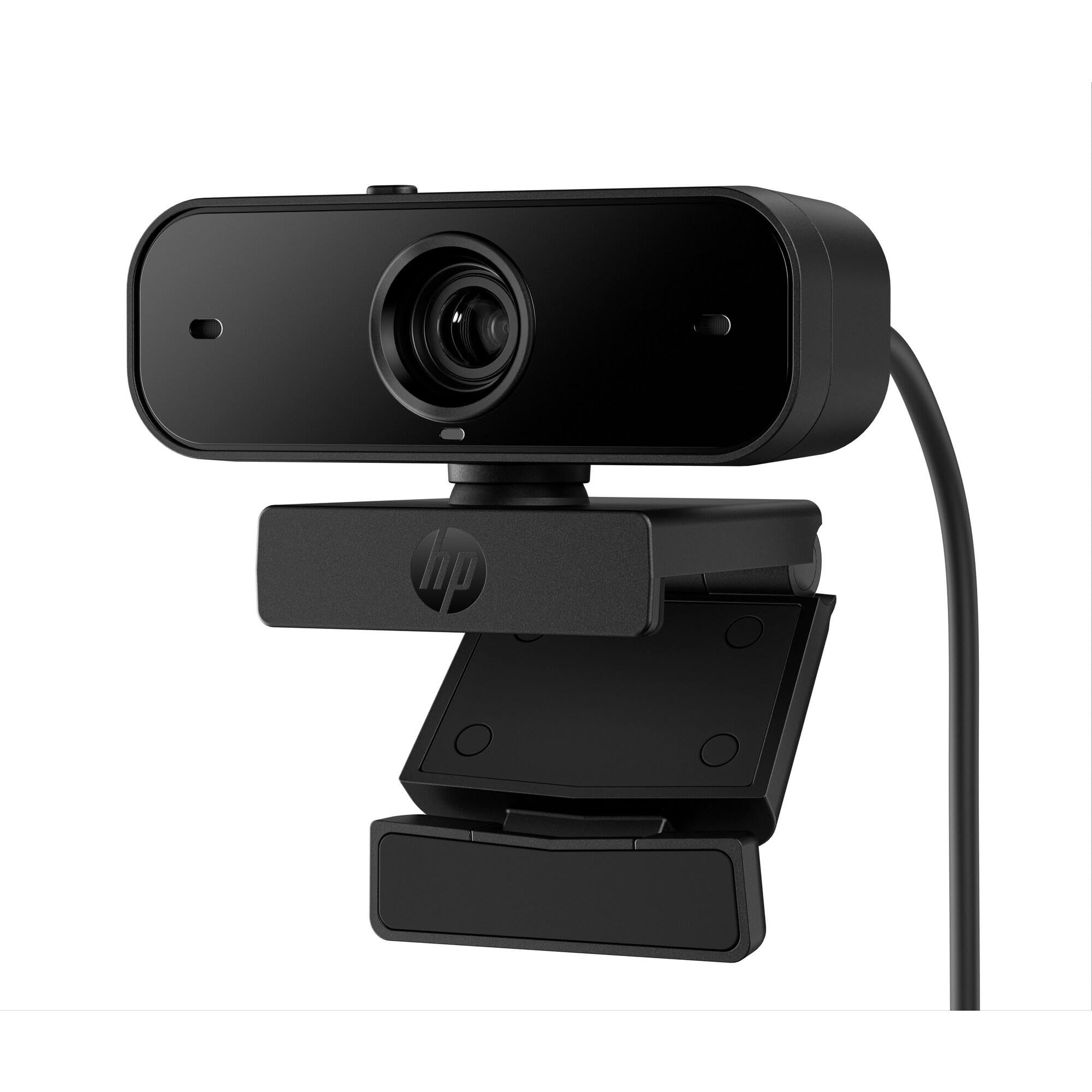 HP 430 Webcam FHD 1080p, Messa a Fuoco Automatica, Rotazione a 360°, Campo Visivo fino a 85°, Doppio Microfono con riduzione del Rumore, Compatibile con Zoom, Coperchio Privacy, Nera