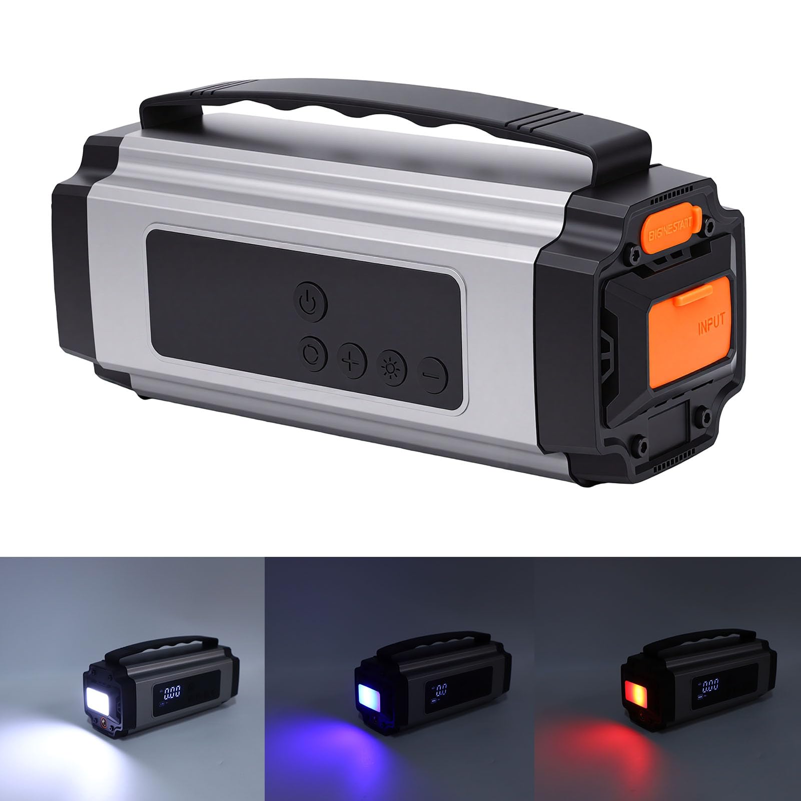 Fafeicy Avviatore di Emergenza 1200A con Compressore D'Aria Gonfiatore Portatile, 8000mAh 10 Funzioni di Sicurezza per Auto Camion Barche 12V, Luci di Emergenza e SOS