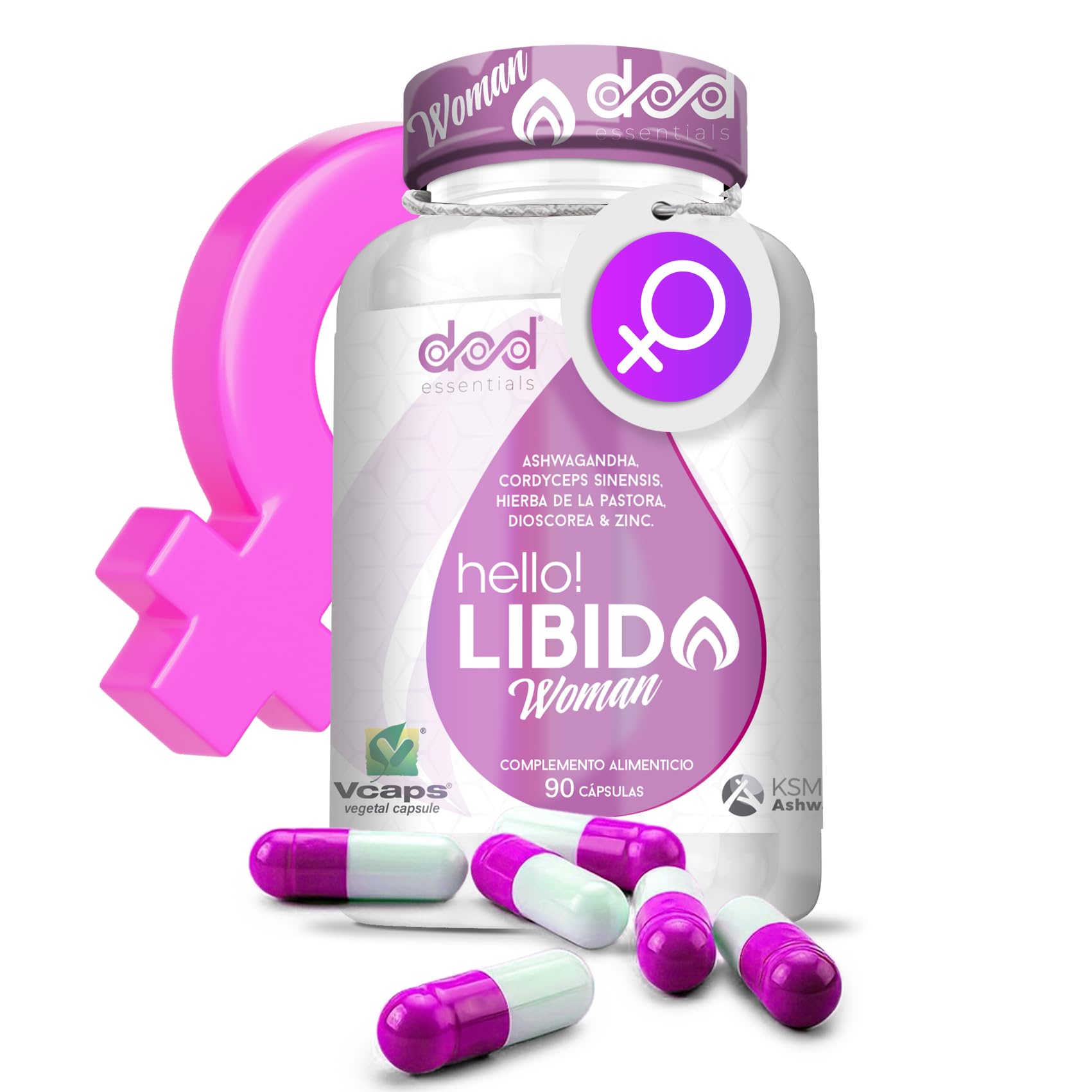 Multivitaminas Mujer con Ashwagandha Ksm-66 Ayuda Aumentar el Deseo, Combate la 