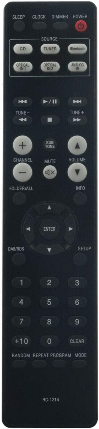 Front view of NKF RC-1214 Remote Control with all buttons visible