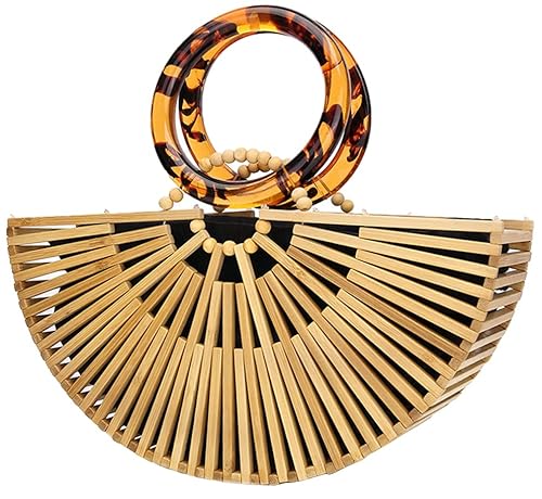 Bamboo Purse For Women Top Handle Bag Tote Bag With Inner Bag Satchel Hobo Bag Purses Gift For Women #TOP10