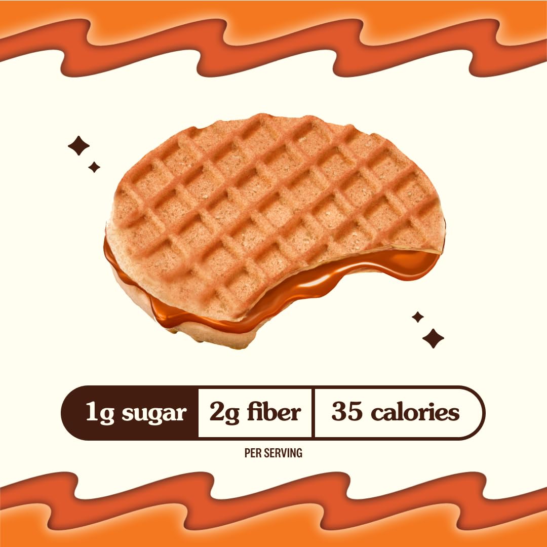 Rip Van Wafels Dutch Caramel Mini Stroopwafels - Low Carb Snacks 3g Net Carbs - Non GMO Snack — view 5