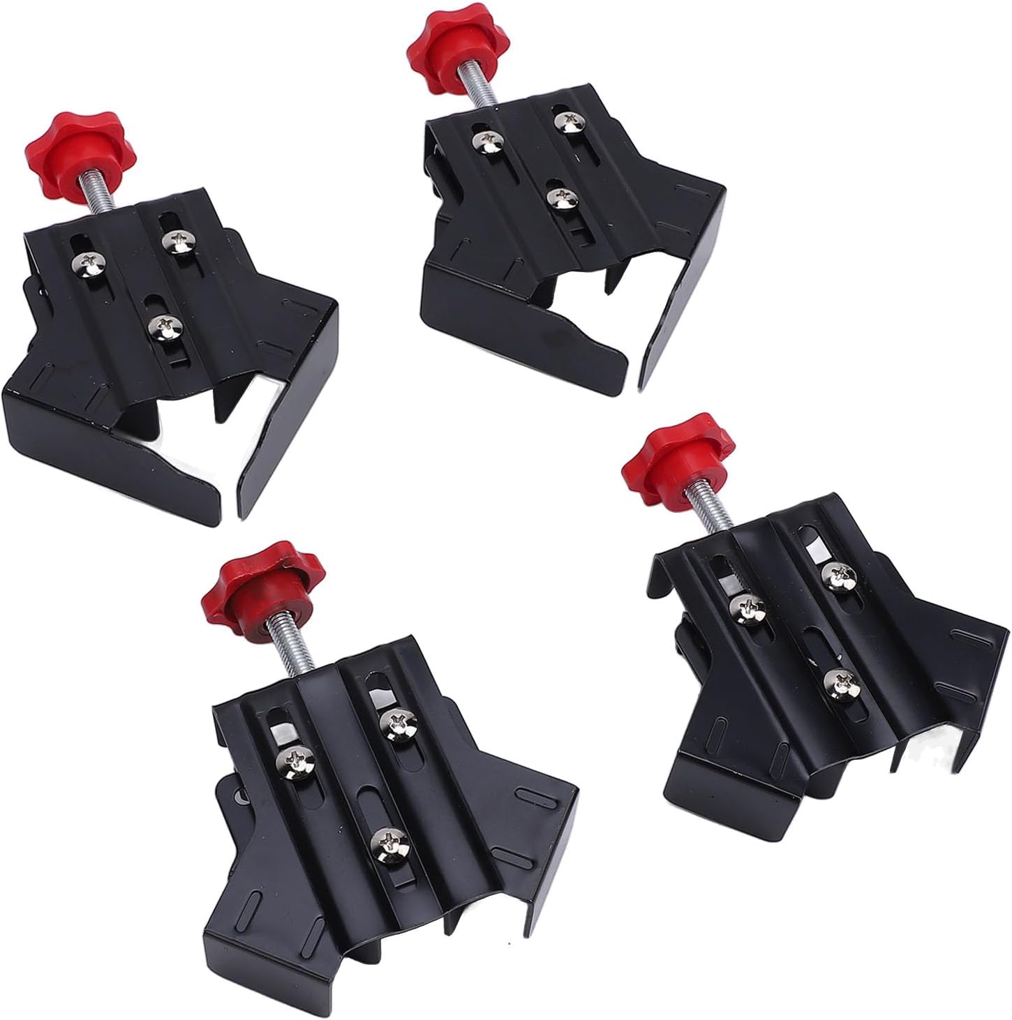 Luqeeg 4Pcs 90 Degree Corner Clamps, Carbon Steel Corner Clamps for Woodworking, Open Closed Type, Adjustable Right Angle Clamps for Welding, Woodworking