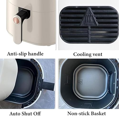Miniatura 4 de Air Fryer, Smart Compact 7.5L Oil-Free Electric Air Fryers, Timer and Temperature Control, 200F Digital Airfryer with Flavor-Lock Tech,