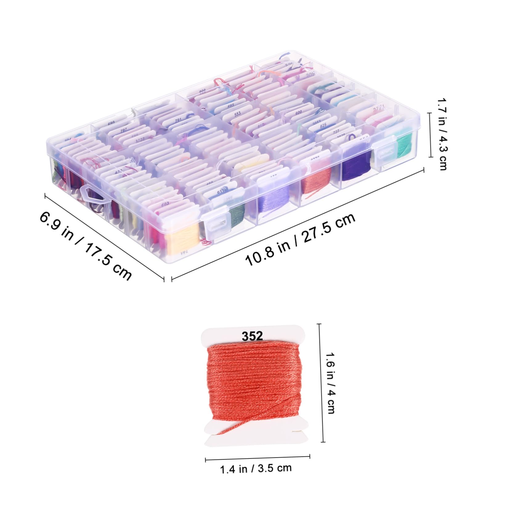 120 Knäuel Stickgarn aus Poly Baumwolle Bunte Bastelgarne Reißfest und Vielseitig für Kreuzstich und Stickerei | Bunte Knäuel, Boxed Verpackt, Fray Resistent, Plush Oberfläche mit Erhöhter Elastizität