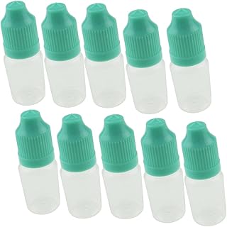 Newzoll 5ml Plastic Squeezable Dropper Bottles w/Childproof Cap, Empty Tiny Travel Dropper Bottle for Eye Drops, Essential Oil, Liquid Samples, Leak Proof Refillable Mini Squeeze Containers, 10pcs