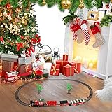 Sonidos realistas y vapor y luces: el juego de trenes de Navidad producirá sonidos, humo y luz durante el movimiento. Le brindará una auténtica experiencia de conducción de trenes y captará la atención de sus invitados.