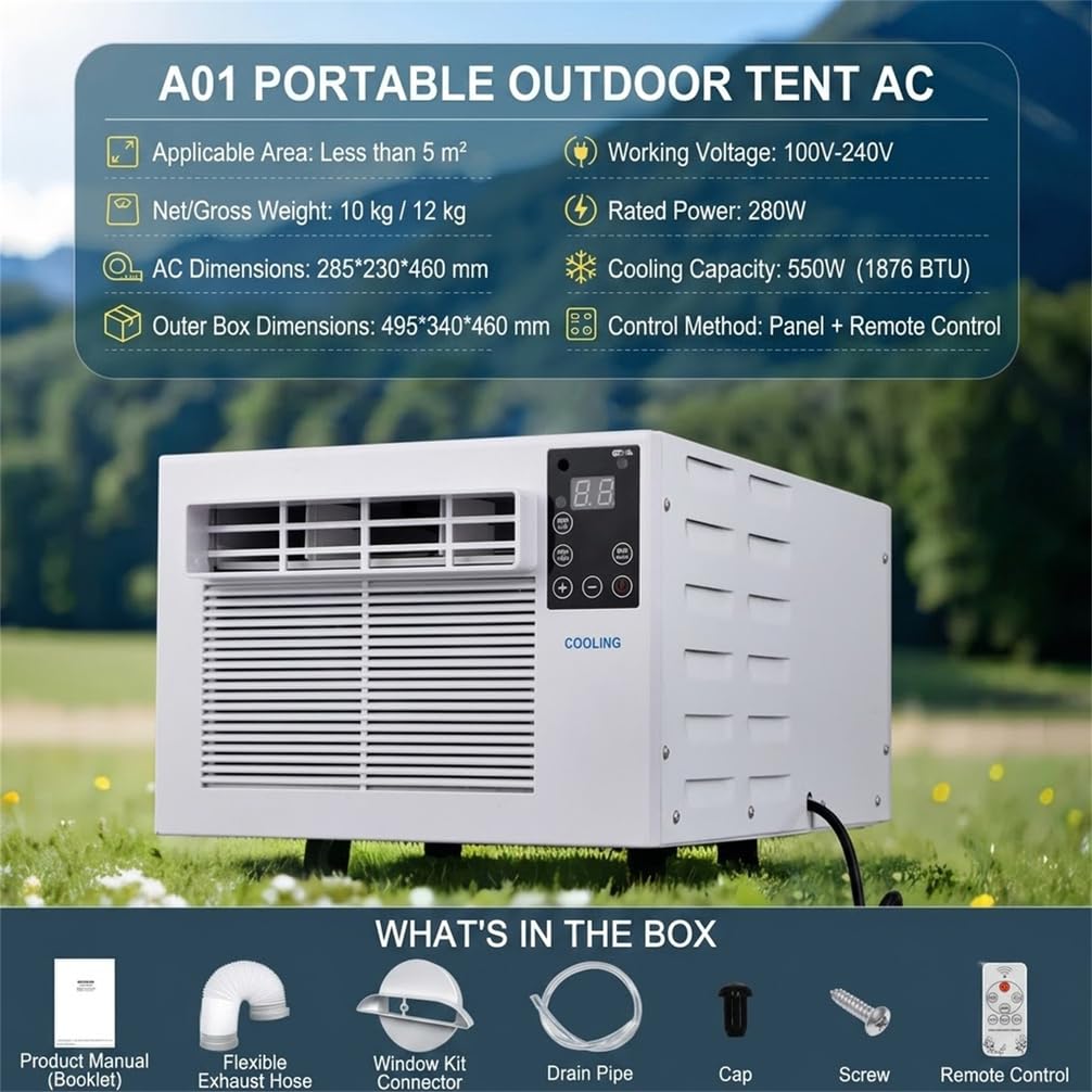 Condizionatore Portatile per Tenda da 1876 BTU