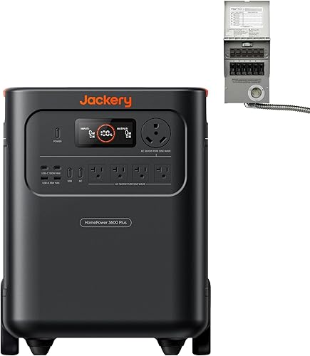 Vista 11 de Jackery - Estación de energía portátil HomePower 3600 Plus, salida de CA de 3600 W, generador solar LFP de 3584 Wh, expandible hasta 43 kWh