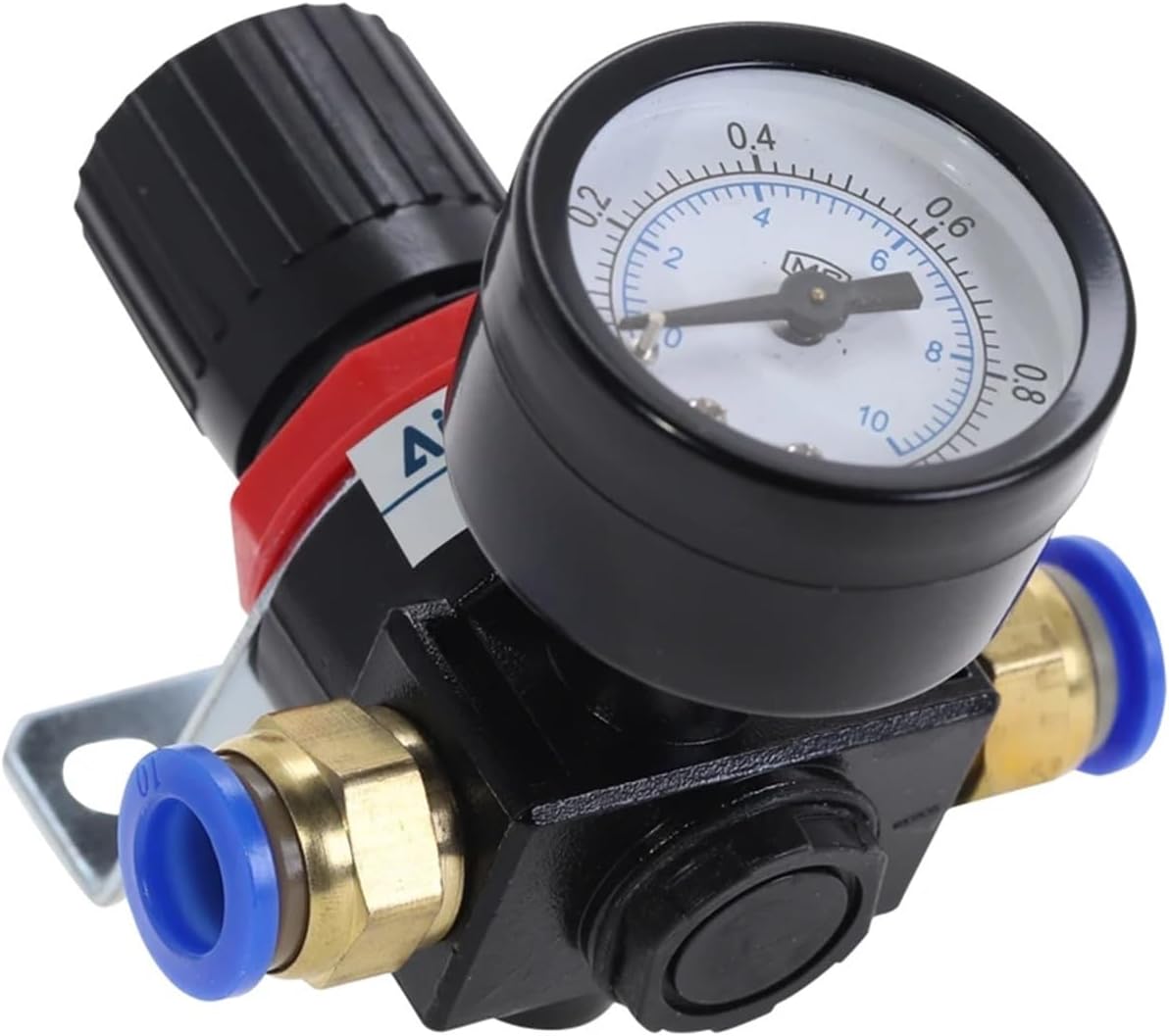 AR2000 1/4" Thread BSP Pneumatic Air Compressor Pressure Regulator Reduction Valve 4MM 6MM 8MM 10MM 12MM Connector Fittings(AR2000 w PC8mm)