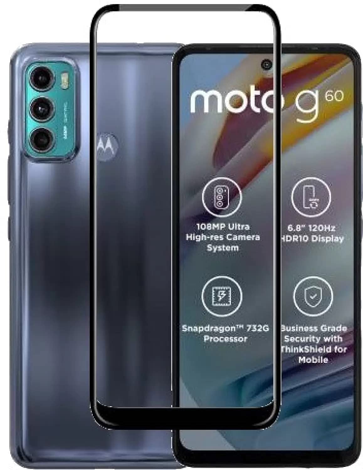 NRSON Tempered Glass Screen Protector Compatible For Moto G60/G40 Smartphone (Except Edge To Edge) And Free Complete Easy Installation Kit[6D-11D Pack Of 1]