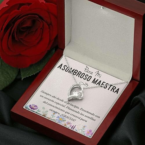 Vista 5 de Regalo Para Maestra - Regalos Para Maestras Personalizados, Regalo Para Mi Esposa, Collares Para Mi Maestra, Recuerdos Para Graduación, Collar Para