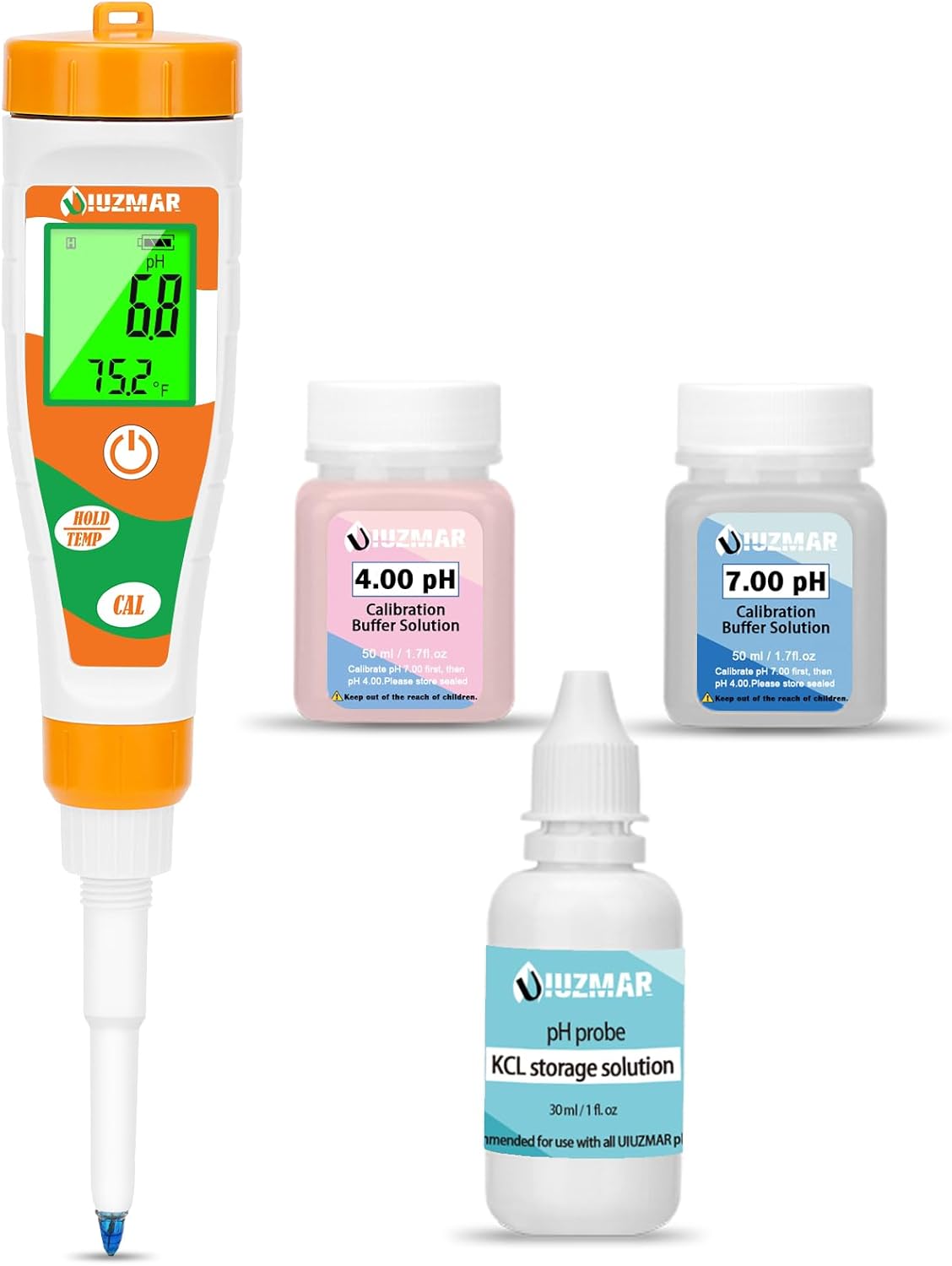 UIUZMAR pH Tester for Food Digital pH Meter for Sourdough Starter and